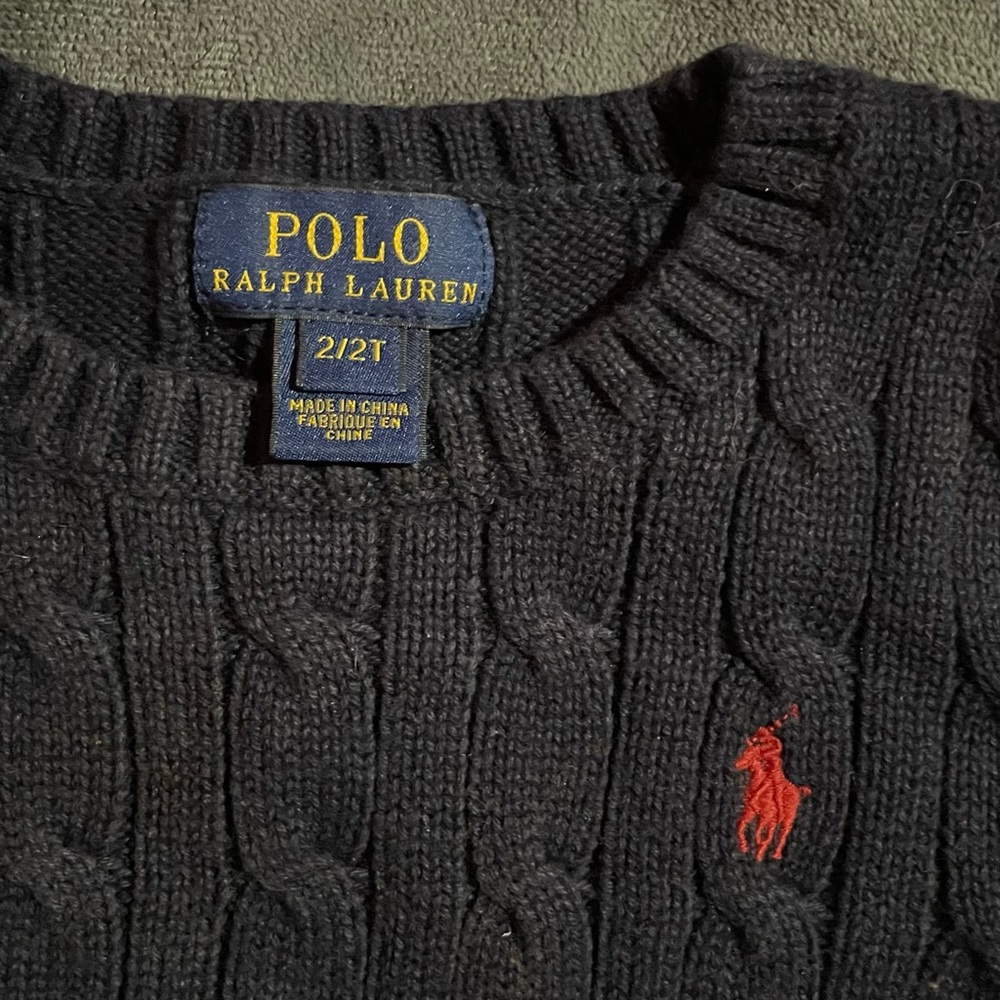 Ralph Lauren navy blue knitted sweater- 2T